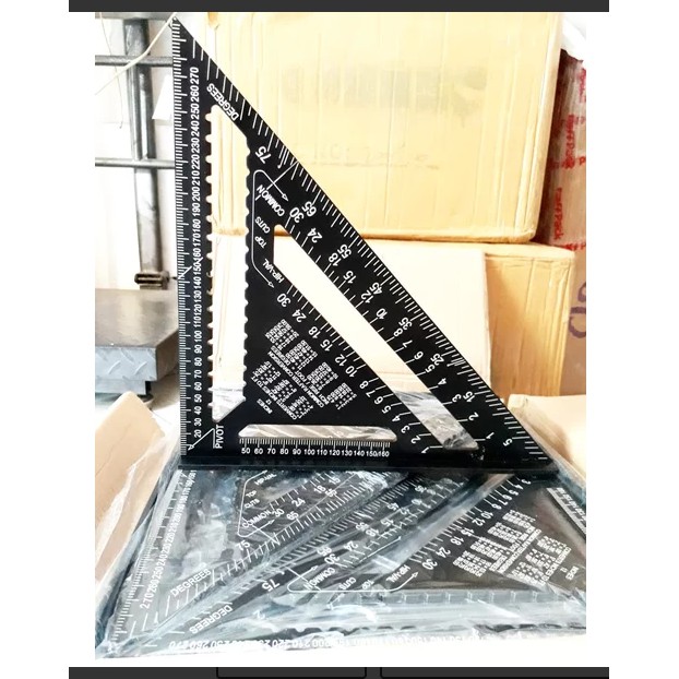 Jual Ready PREMIUM professional rafter square 12 inch - Saw square ...