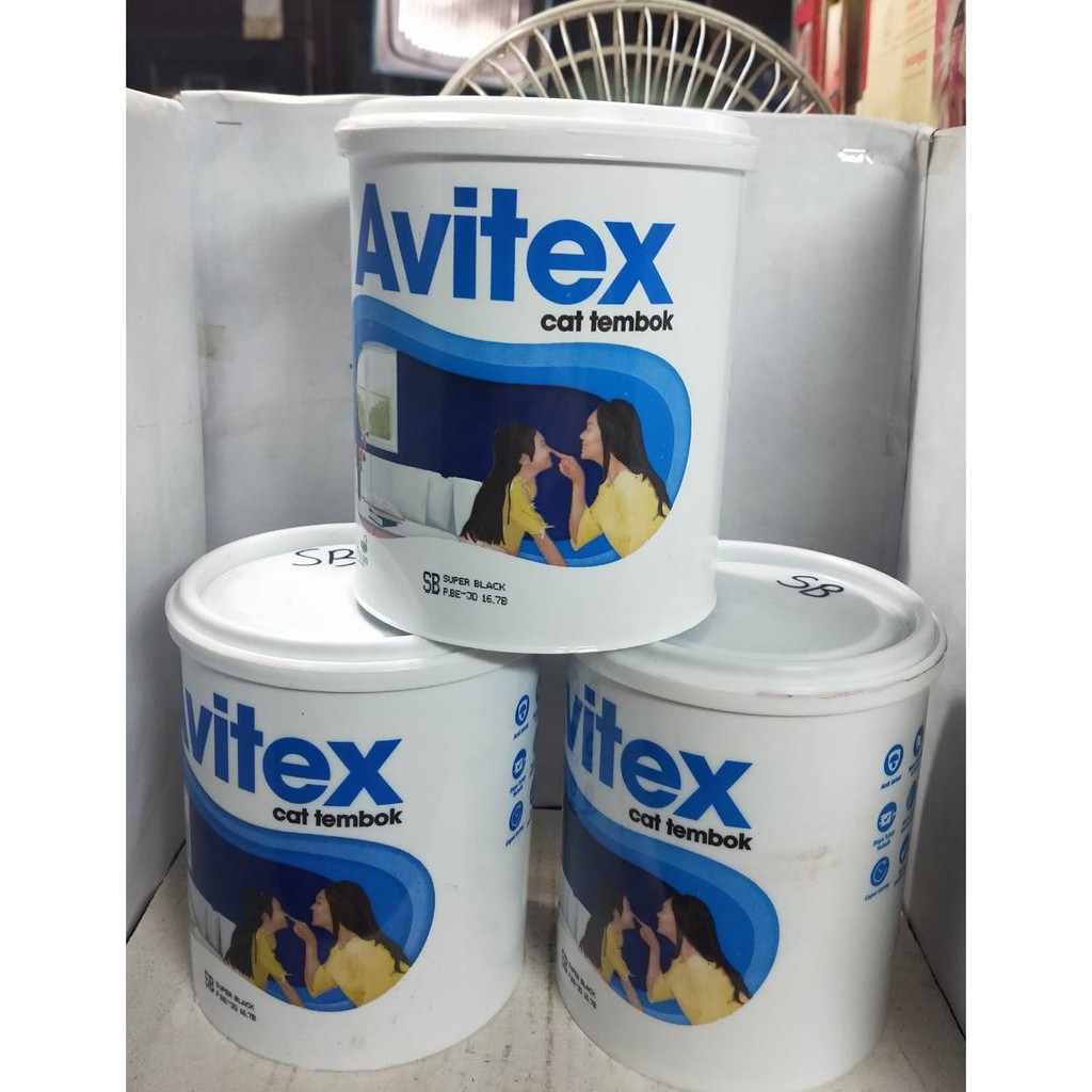 Jual Cat Tembok Avitex 1 Kg Super Black Hitam Cat Dinding Plafon Interior Shopee Indonesia 0457