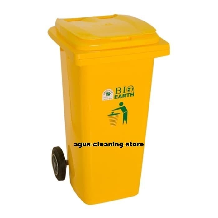 Jual Dust Bin Tempat Sampah 240 Ltr Kuning Pedal | Shopee Indonesia