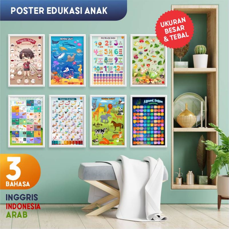 Jual POSTER EDUKASI ANAK | POSTER ANAK PAUD TK SD | UKURAN BESAR ...