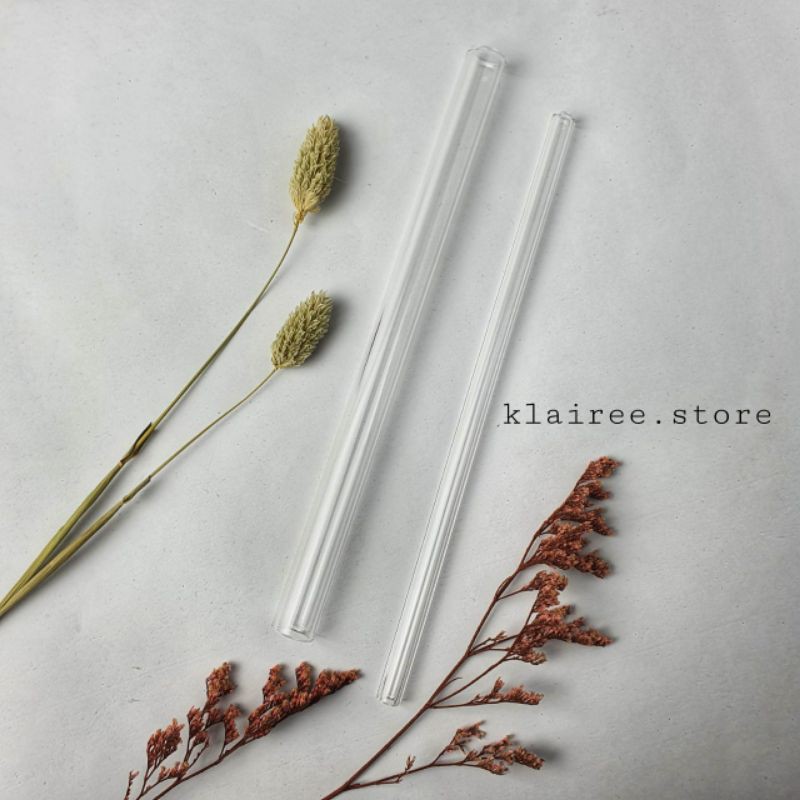 Jual GLASS STRAW/ SEDOTAN KACA BOBA - CLEAR (STRAIGHT) 20cm DIAMETER ...