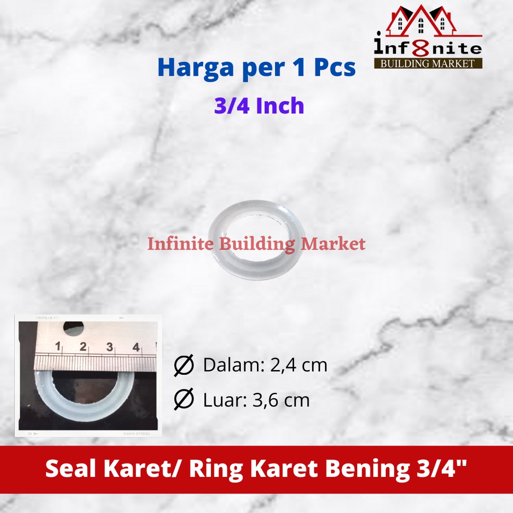 Jual Seal Karet Sil O Ring Packing Ring Karet Bening Soket SDL SDD 3/4 ...