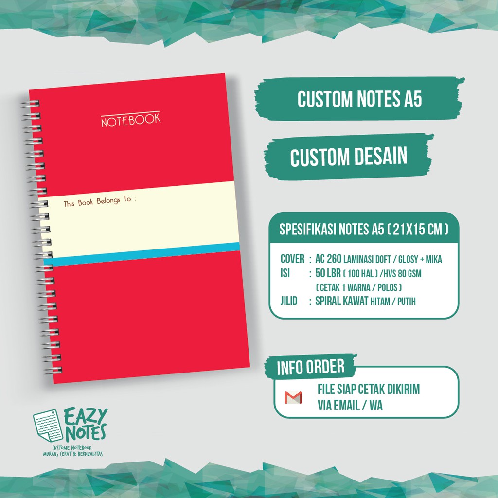 Jual NOTEBOOK CUSTOM A5 MURAH SATUAN | Shopee Indonesia
