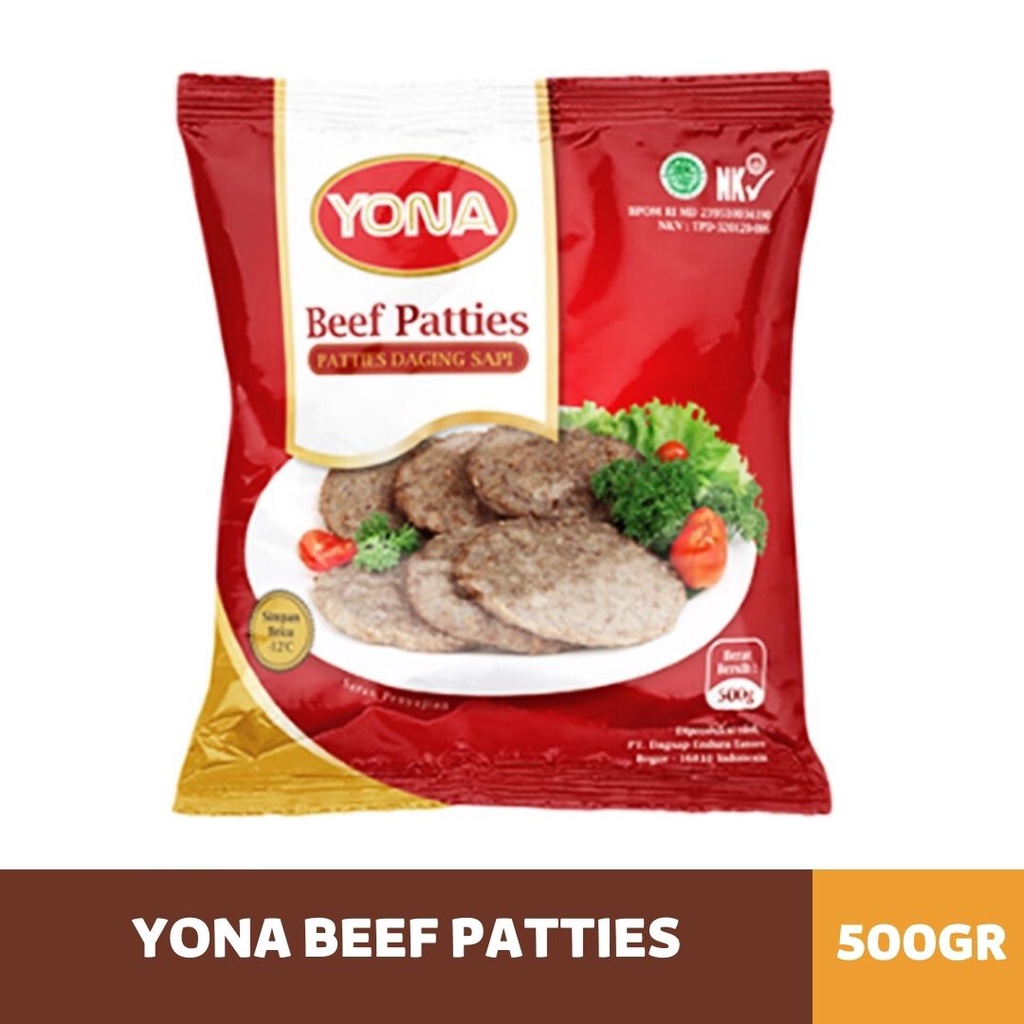 Jual Yona Beef Patties Daging Burger Sapi 1Kg Isian Burger Patties