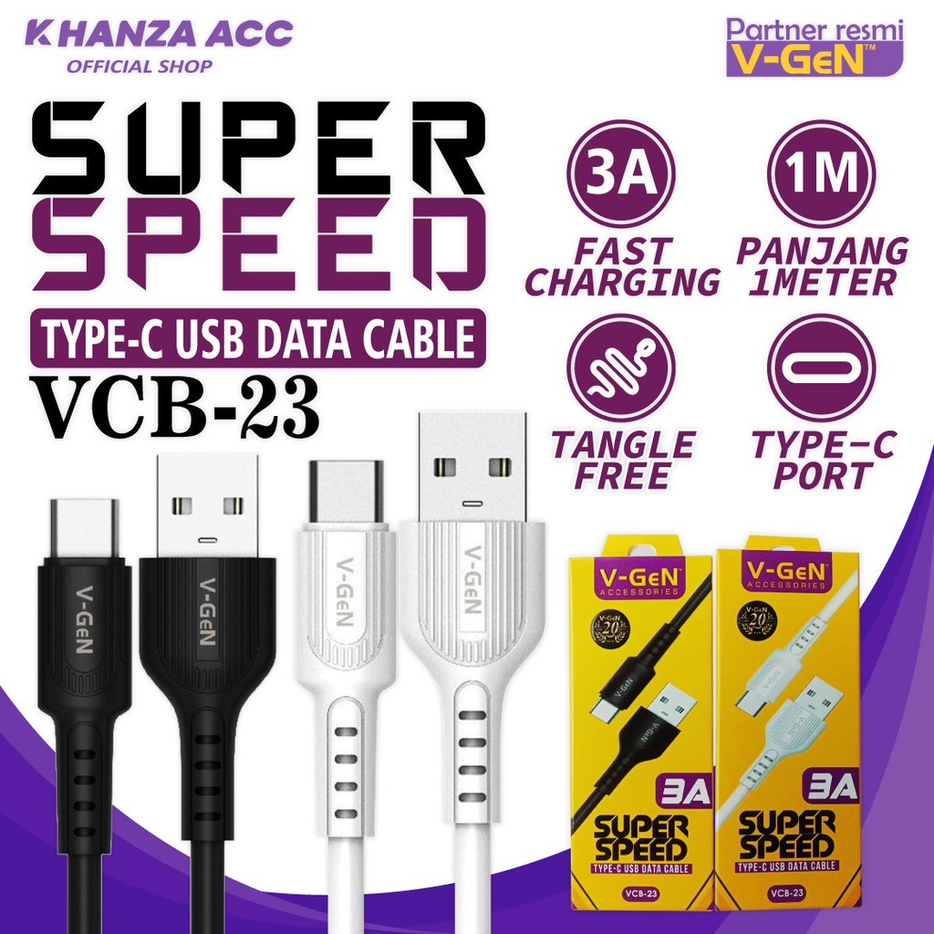 Jual Khanzaacc V Gen Vcb Kabel Data Vgen Type C Fast Charging A Meter Ori Shopee Indonesia