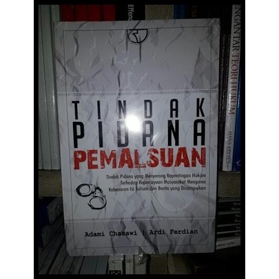 Jual Tindak Pidana Pemalsuan Tindak Pidana Yang Menyerang Kepentingan ...