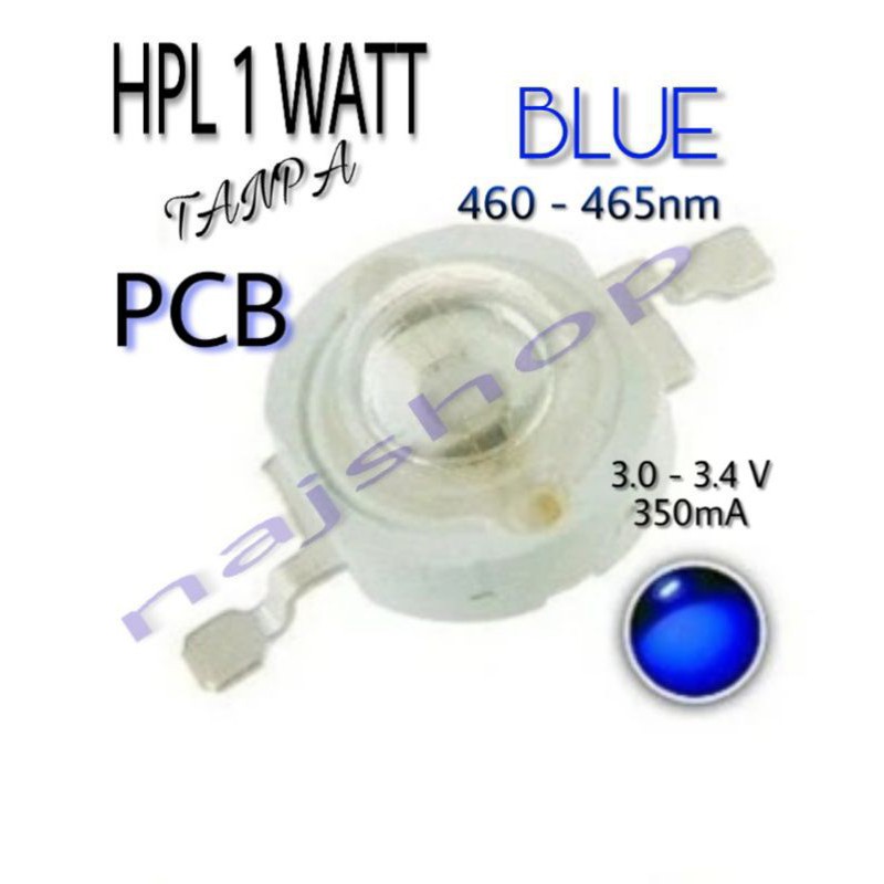 Jual LAMPU LED HPL 1 WATT AQUARIUM AQUASCAPE BIRU BLUE SUPER BRIGHT TANPA PCB Shopee Indonesia