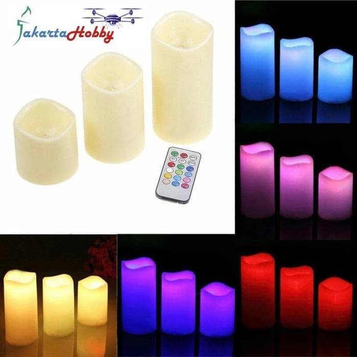 Jual Lilin Elektrik Besar Rgb Pcs Led Lilin Valentine Mati Lampu Palsu Big Candle With Remote