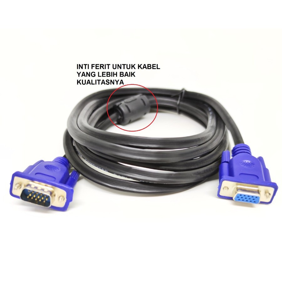 Jual Kabel VGA Extension Male Female 1.5 Meter | Shopee Indonesia