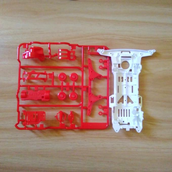 Jual Chassis Super 2 PcAbs Putih + Gearbox Merah Original Tamiya Model