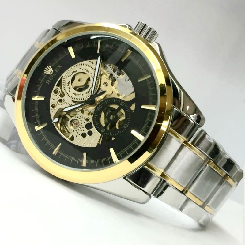Jual Jam Tangan Pria Otomatis Skeleton Big Chain Peta | Shopee Indonesia