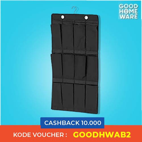 Jual GHW SKUBB Hanging Shoe Organizer, Black, Tempat sepatu gantung