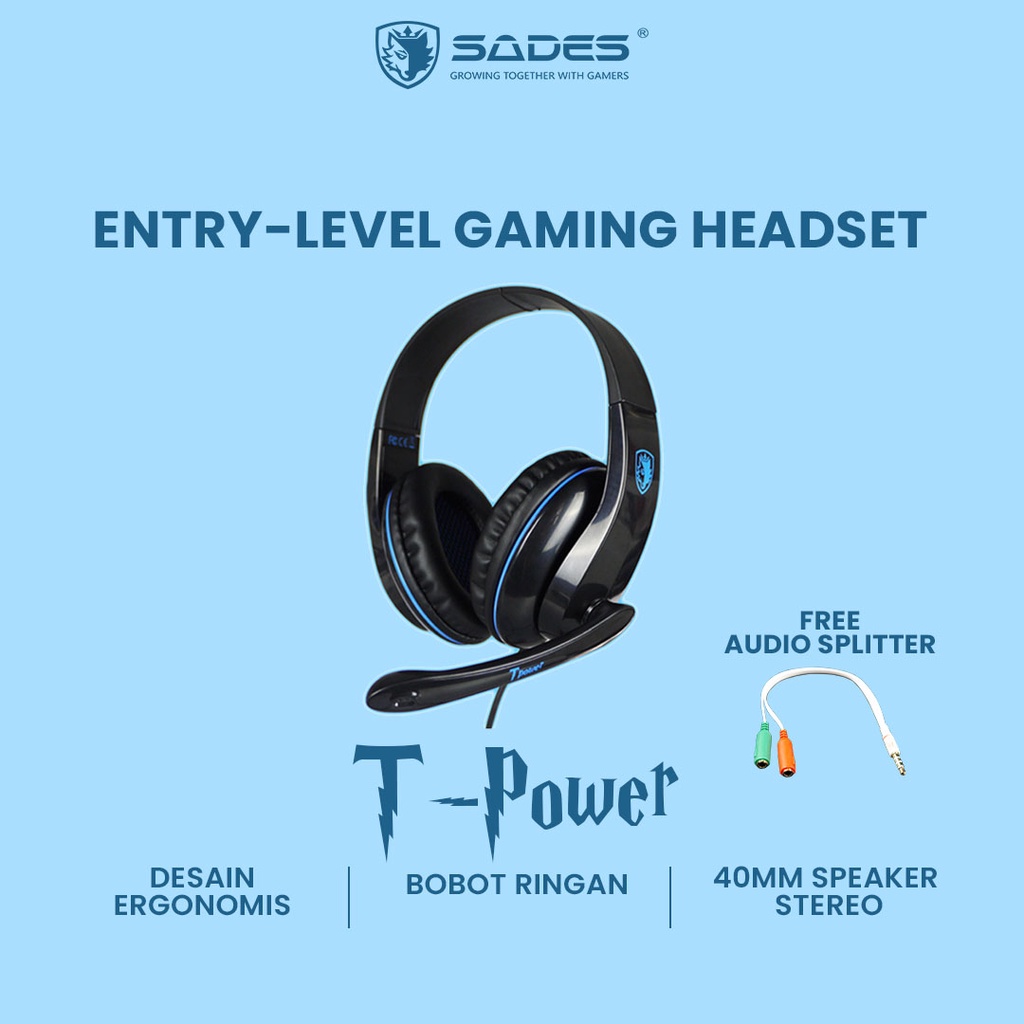 Sades gaming best sale headset t power