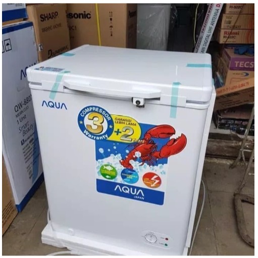 Jual AQUA Chest Freezer Box Freezer 100 Liter AQF100 Box Pendingin AQF