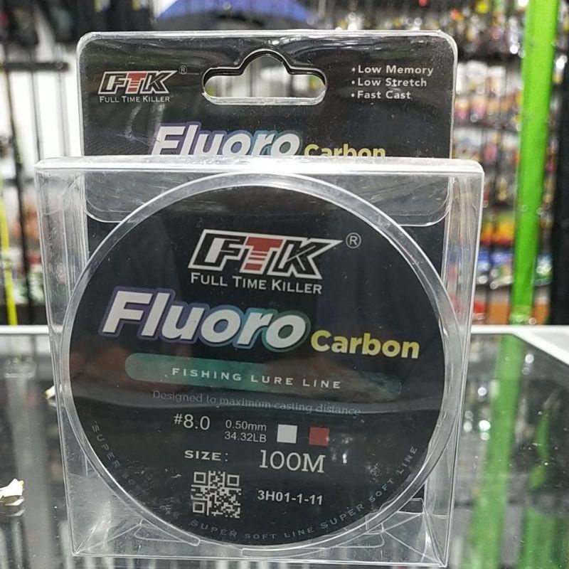 FTK Fishing Line 2.0 - 0.23 Mm Fluorocarbon Coating Transparent 9.48 Lb 100 M