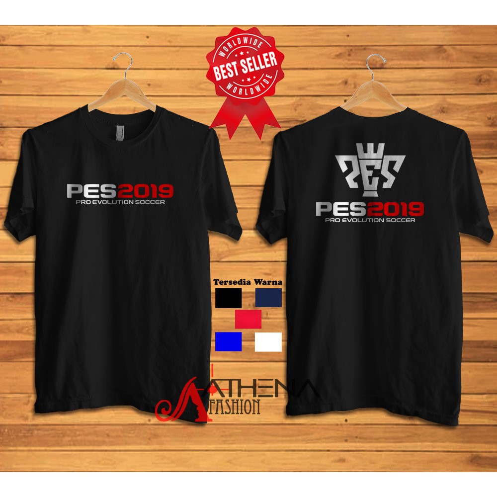 Jual TSHIRT KAOS BAJU DISTRO GAME PRO EVOLUTION SOCCER PES 2019 LOGO ...