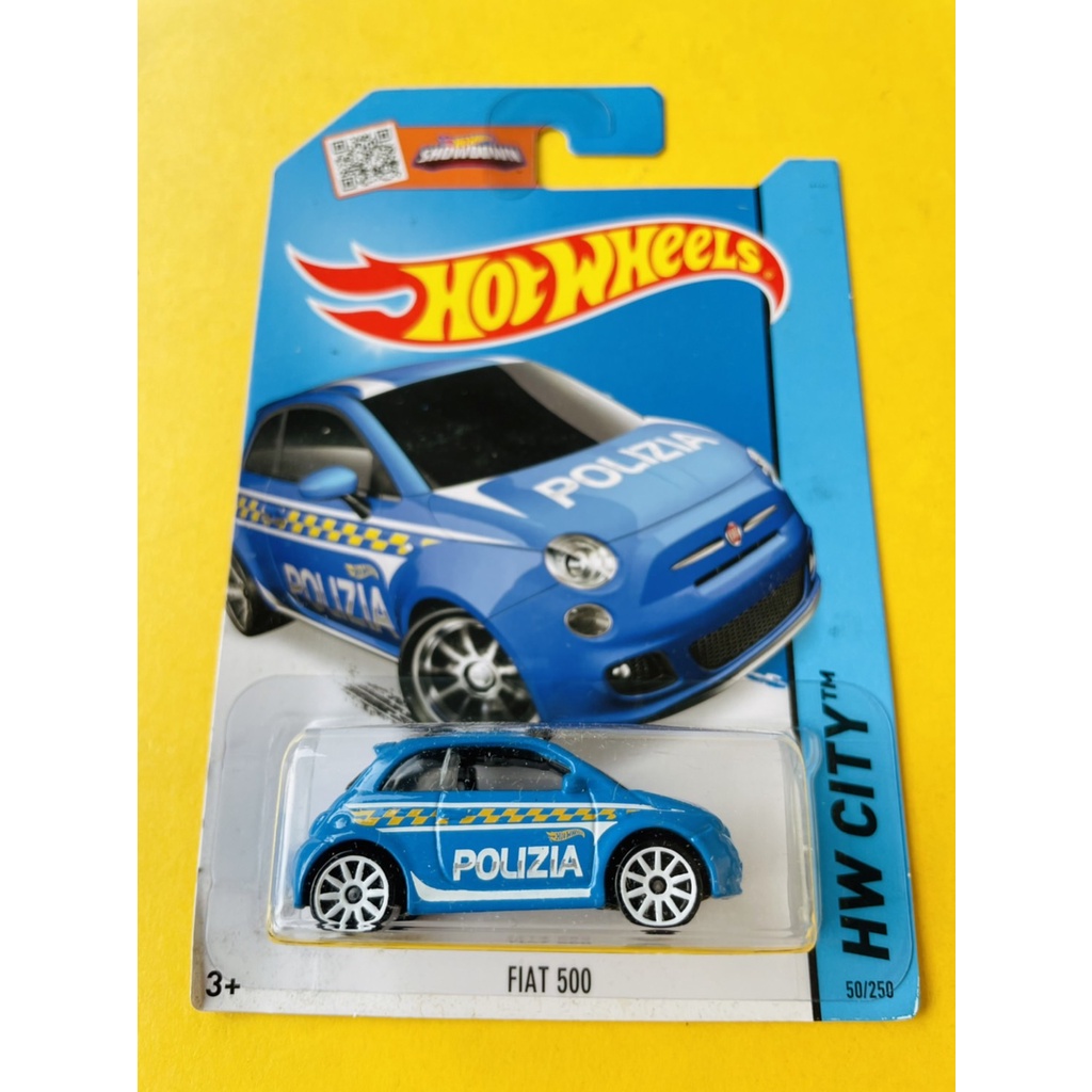Jual HOTWHEELS HOT WHEELS FIAT 500 BIRU TREASURE HUNT HW CITY POLIZIA