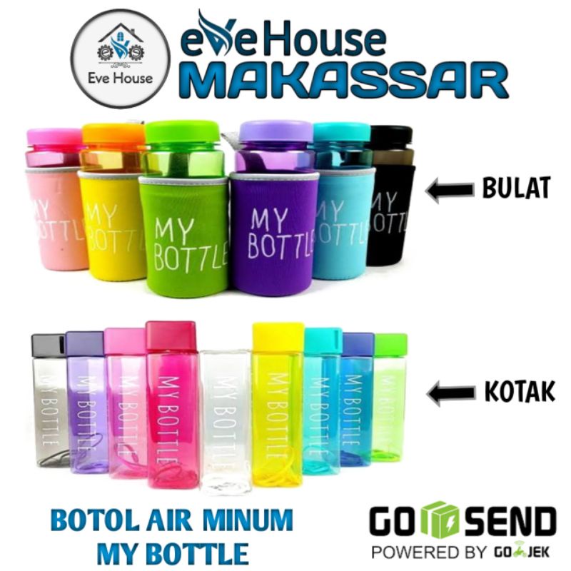 Jual Makassar V79 botol minum kotak dan bulat my bottle square | Shopee ...