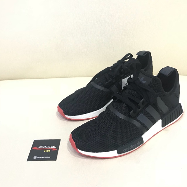 Jual Adidas NMD R1 Black Red Sole Shopee Indonesia