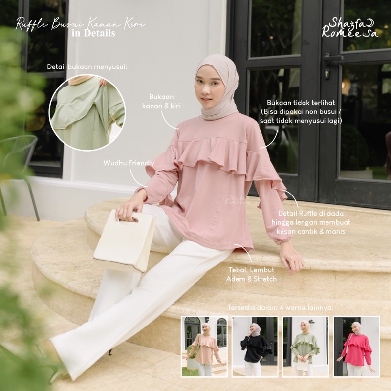 Jual Ruffle Baju Busui Kanan Kiri | Shopee Indonesia