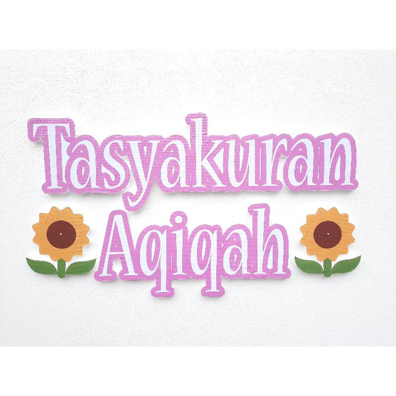 Jual Tasyakuran Aqiqah 80cm tulisan styrofoam huruf sterofoam nama