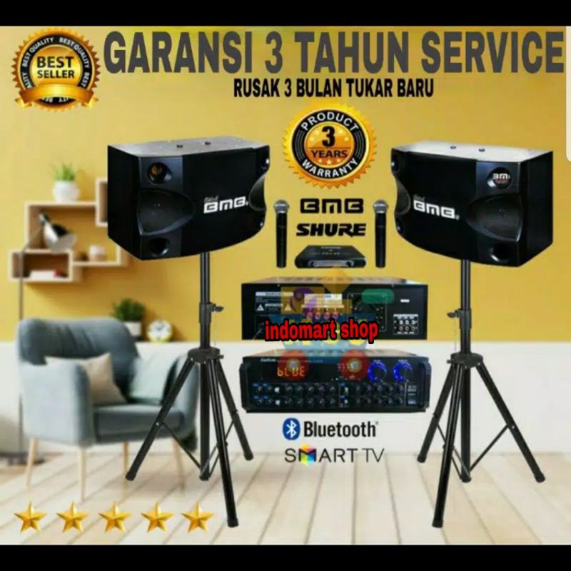 Jual Paket Karaoke Sound System Bluetooth BMB 8 Inchi Home Theater ...