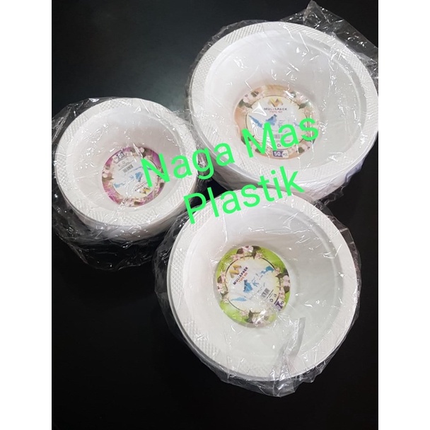 Jual Mangkok Plastik Putih Susu Mangkok M 5 M6 M7 1pak Isi 50