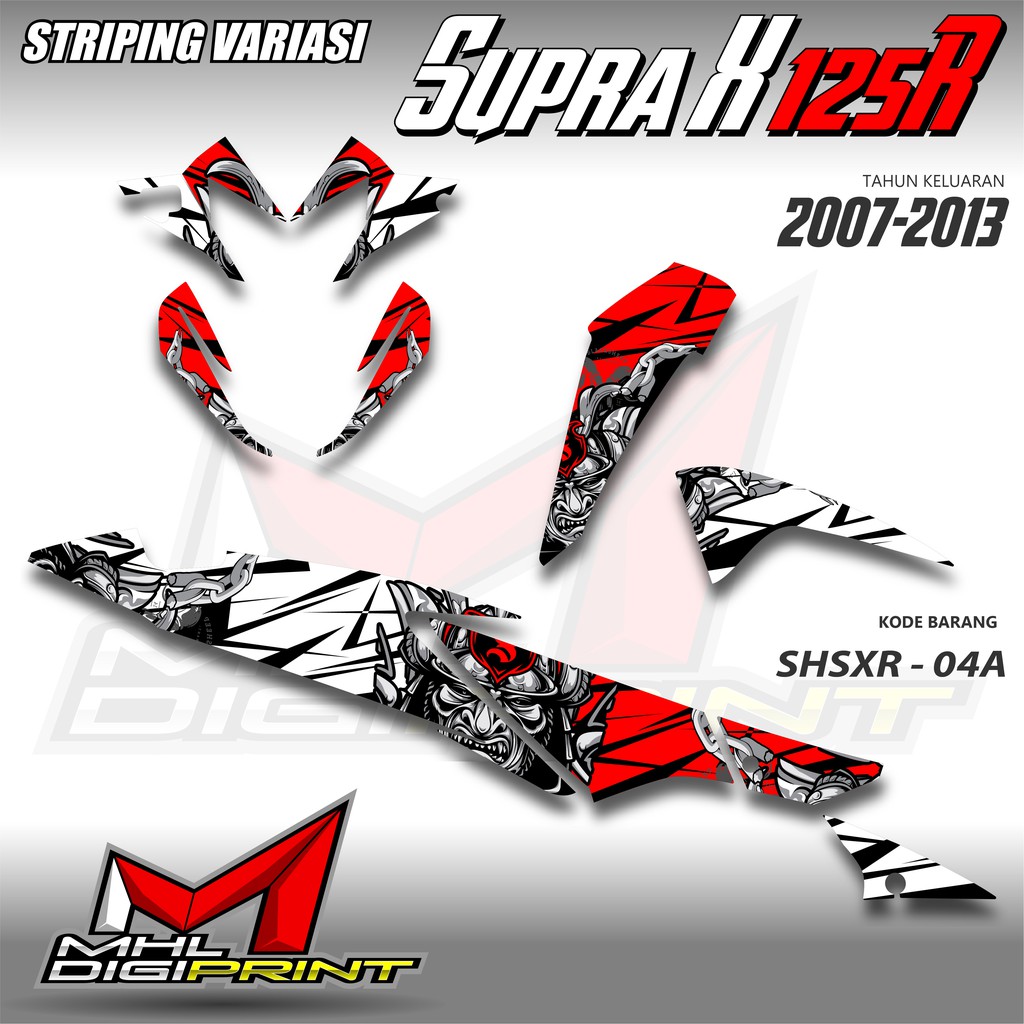 Jual STRIPING VARIASI SUPRA X 125R STIKER SUPRA X 125 BATMAN