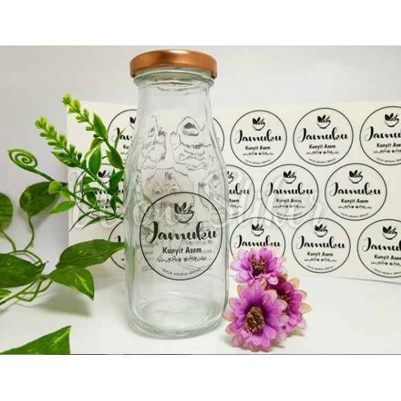 Jual Sticker Label Botol Transparan Murah custom | Shopee Indonesia