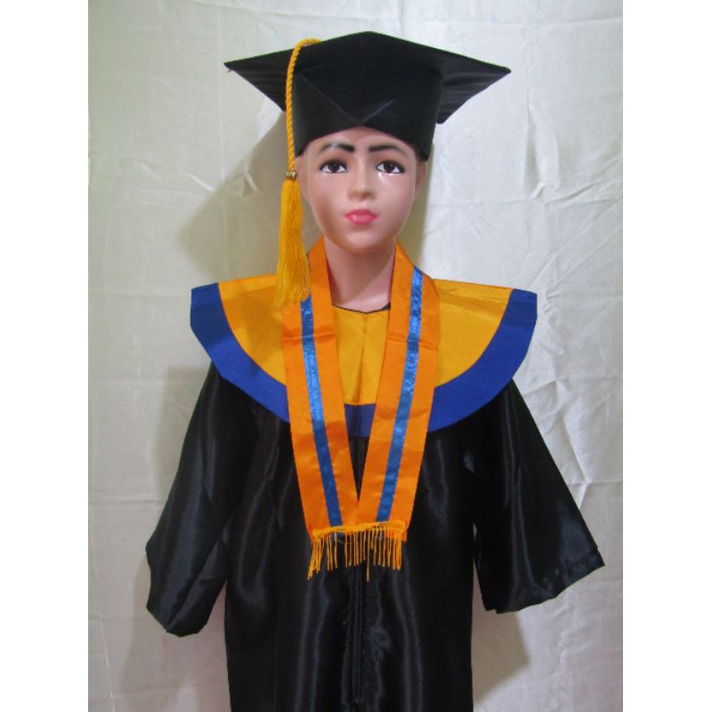 Jual SERAGAM ANAK BAJU TOGA WISUDA TK PAUD KUNING EMAS BIRU ORIGINAL