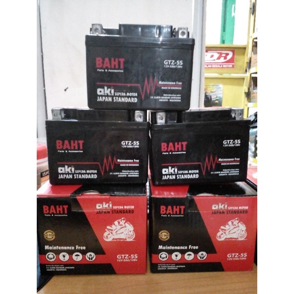 Jual Aki accu kering murah berkualitas GTZ 5S BAHT / BOOSTER | Shopee