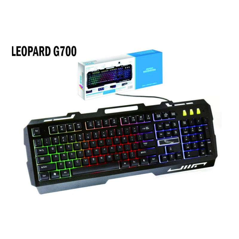Jual Keyboard Gaming RGB Semi Mechanical USB PC Komputer Leopard G700 ...