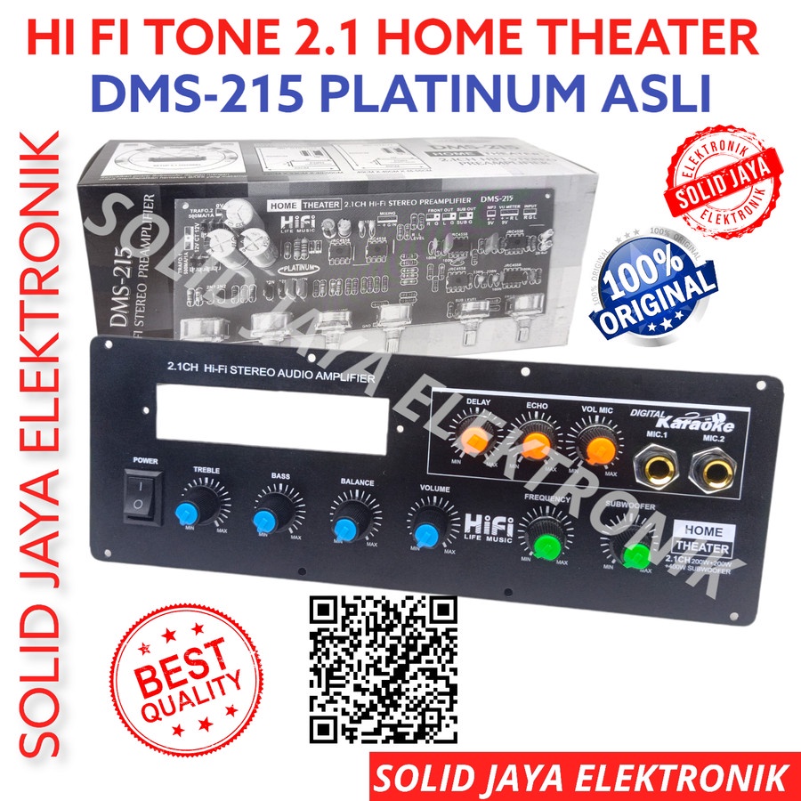 Jual KIT TONE CONTROL AKTIF 2.1 DMS215 HOME THEATER PLUS MP3 BLUETOOTH