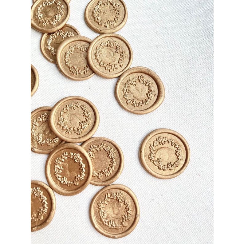 Jual ETERNALLY ( GOLD) - 1 PCS seal wax Coin Sticker Segel Undangan ...