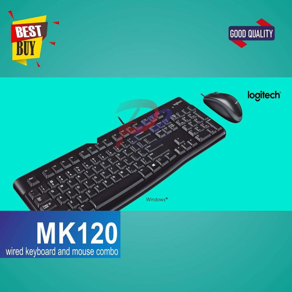 Jual KEYBOARD MOUSE LOGITECH MK210 USB WIRED ORIGINAL GOOD QUALITY ...