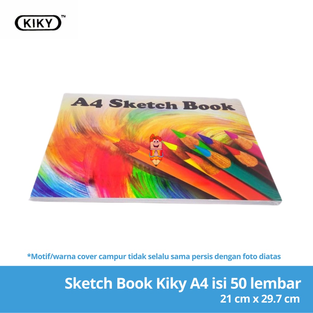 Jual Buku gambar / Sketchbook / Buku Sketsa Kiky ukuran A4 isi 50