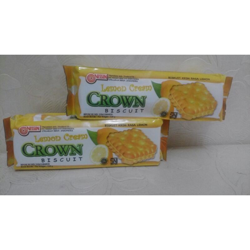 Jual NISSIN LEMOM CREAM CROWN BISCUIT 120 GRAM | Shopee Indonesia