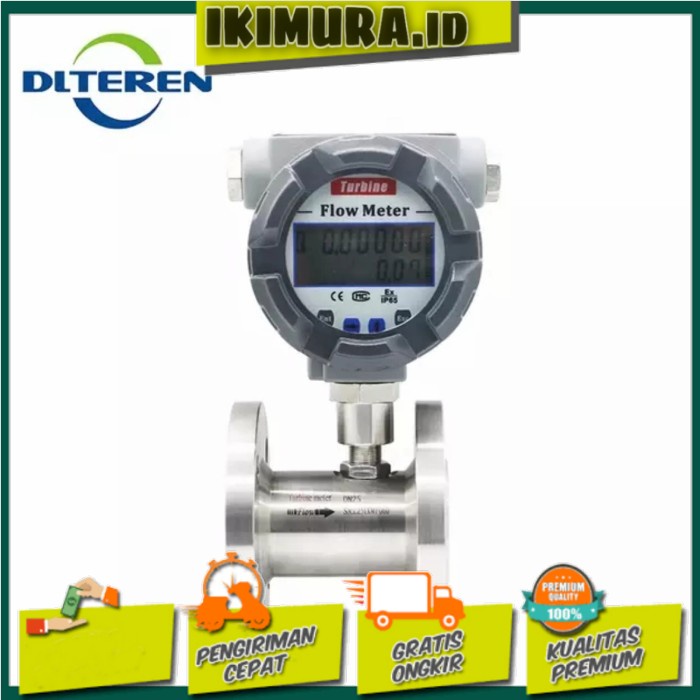 Jual Digital Turbine Flowmeter DN 2 inch 50mm G1 flange for fuel oil ...