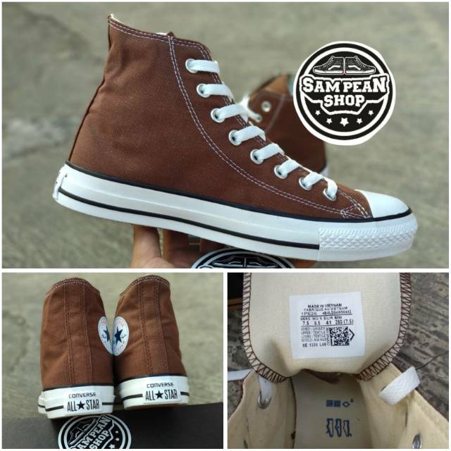 Sepatu all star cheap converse original asli coklat