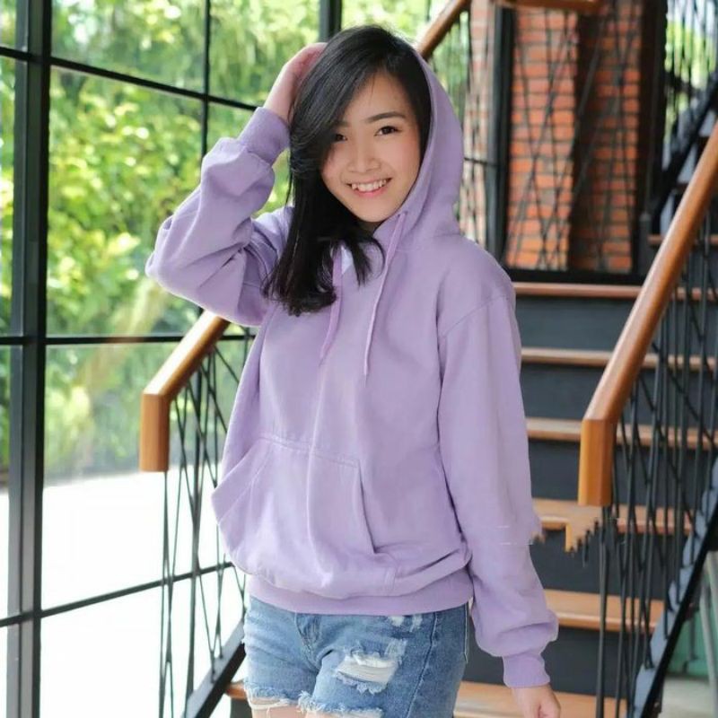Jual Jaket Sweater Hoodie Lilac Polos Natural Pria Wanita | Sweater Polos  Hoodie Fleece Tebal Terlaris | Shopee Indonesia