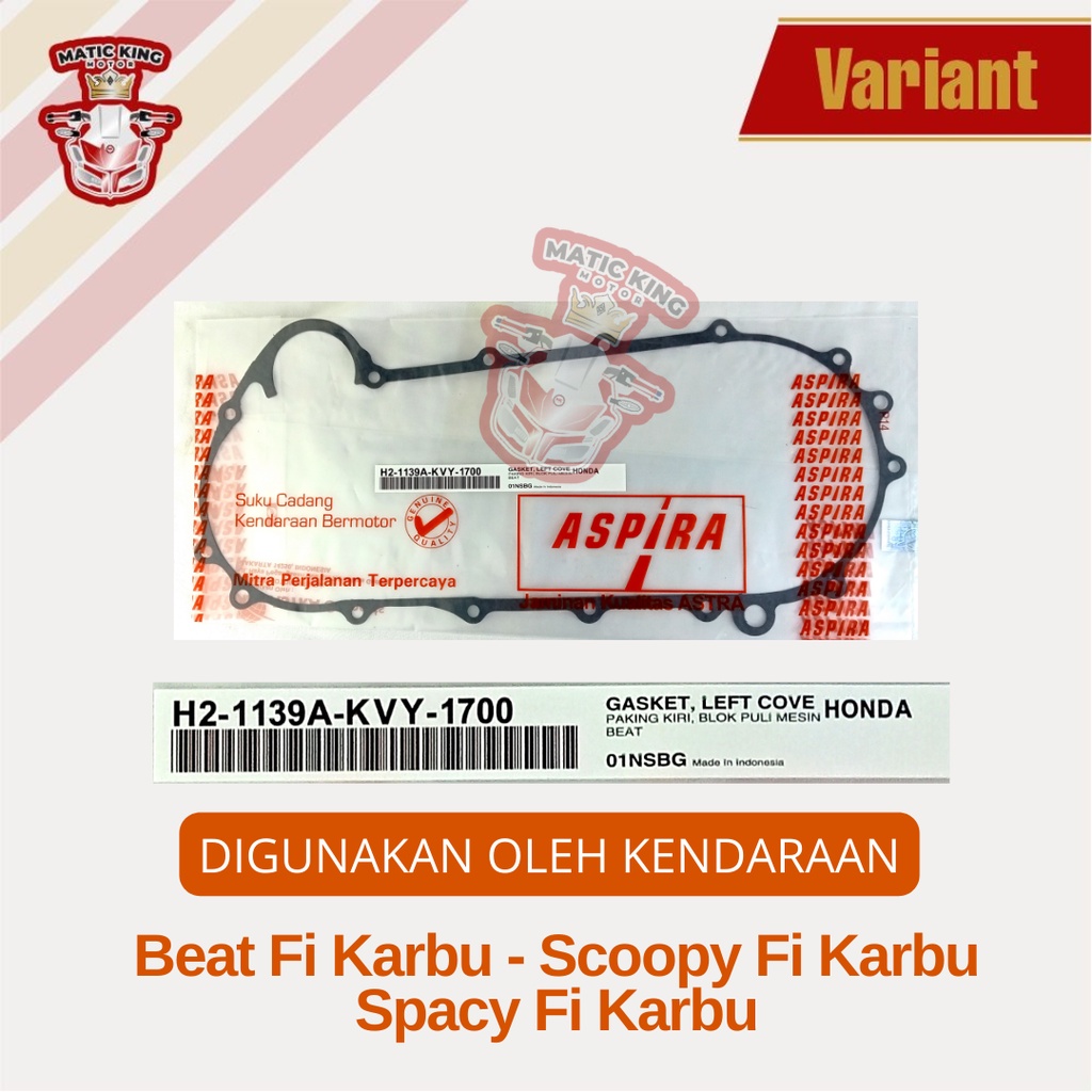 Jual Paking Gasket Blok Cvt Vario Techno Karbu H A Kvb