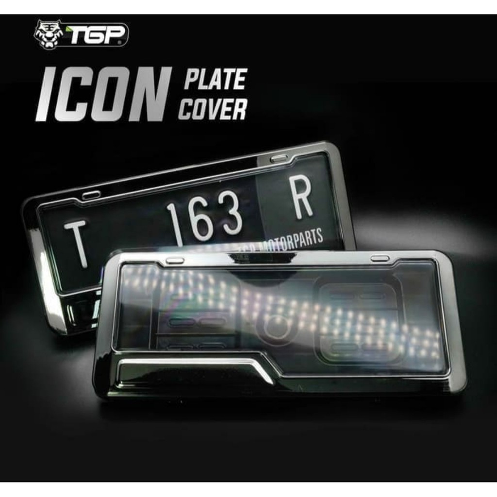 Jual Cover Tempat Plat Nomor Tgp Icon Black Chrome Nmax Aerox Xmax Adv Vario Pcx Universal