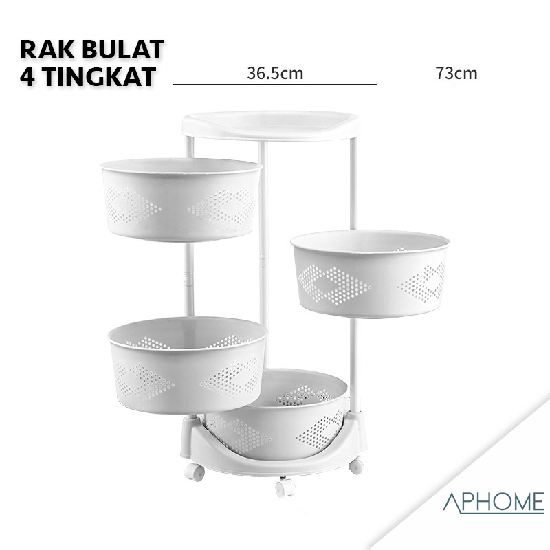 Jual APHOME Rak Susun Serbaguna Dengan Roda Rak Troli Rak Roda Model ...