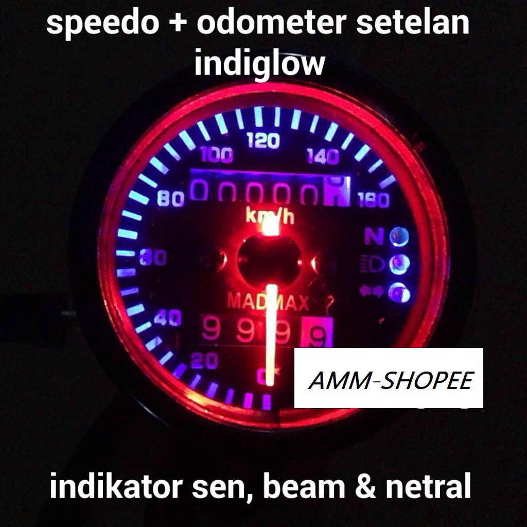 Jual SPEEDOMETER ODOMETER ANALOG JARUM LED INDIGLOW SETELAN Shopee