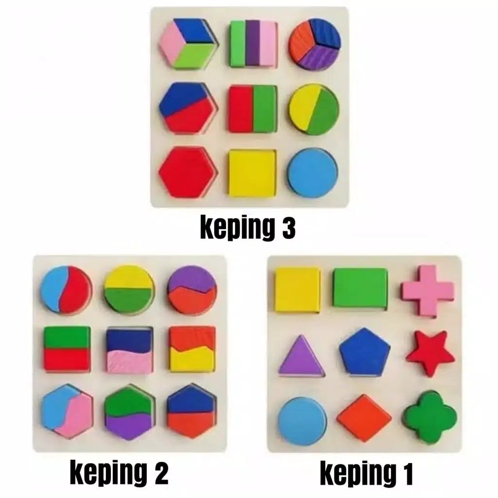 Jual MAINAN EDUKASI ANAK - PUZZLE SHAPE KAYU BENTUK GEOMETRI BANGUN ...