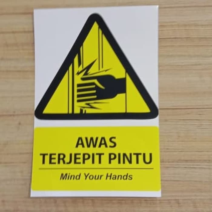 Jual Stiker Hati Hati Tangan Terjepit Ukuran 20x20cm Shopee Indonesia