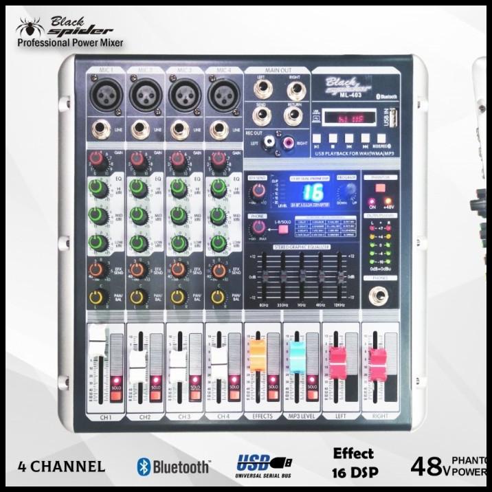 Jual Power Mixer Blackspider Ml403 1000 Watt Original Black Spider Ml ...