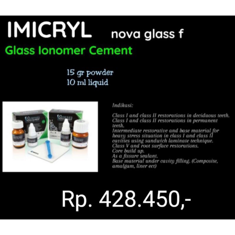 Jual Dental Glass Ionomer Filling Cement GIC Serupa Fuji Type 9 / Nova
