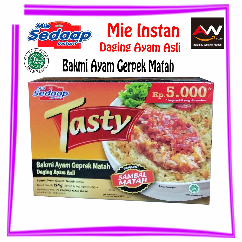 Jual Mie Sedap Tasty Bakmi Ayam Geprek Matah Bakmi Beef Yakiniku