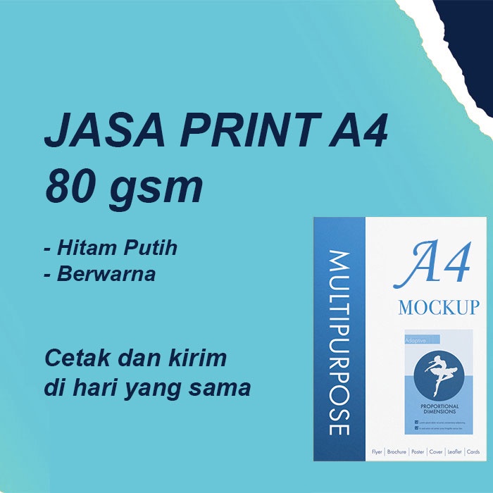 Jual Jasa Cetak Print Dokumen HVS A4 80 Gram Gsm Hitam Putih / Warna ...